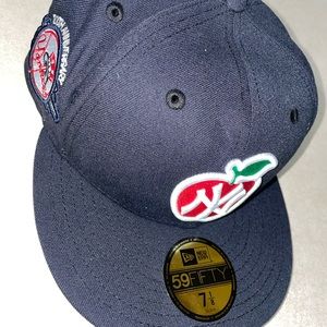 NEW YORK YANKEES BIG APPLE 27TH CHAMPIONSHIP PINK BRIM NEW ERA FITTED